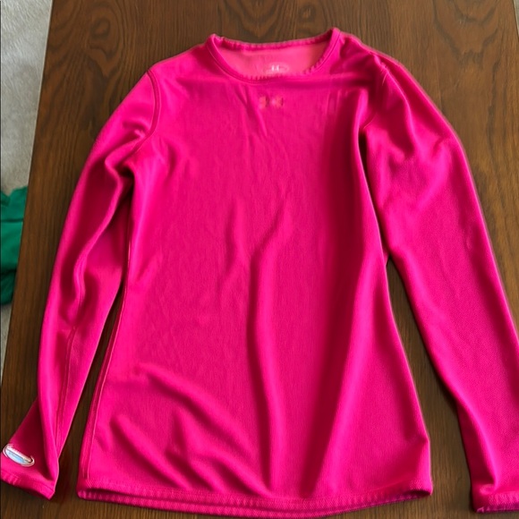 Under Armor Neon Pink Long Sleeve Athletic Top - Picture 5 of 5